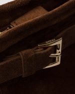 Prada Bonnie large suede handbag - Image 4